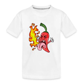Drôle de piment - Peperoni - T-shirt bio Premium Enfant - blanc - Devant