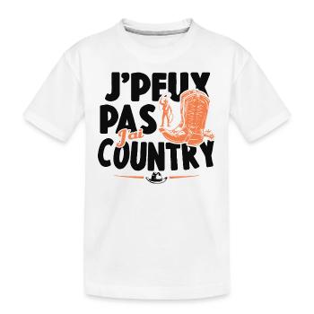Je Peux Pas J'ai Country Cowboy Western Cadeau - T-shirt bio Premium Enfant - blanc - Devant