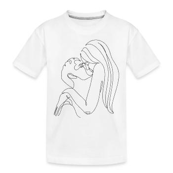 Liebespaar - Kinder Premium Bio T-Shirt - Weiß - Vorne