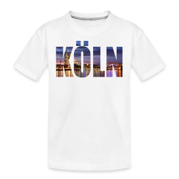 COLOGNE SKYLINE - Kids' Premium Organic T-Shirt - white - Front