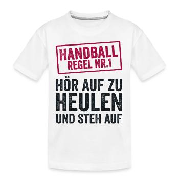 Handball TShirt Handball Team Sports Gift - Kids' Premium Organic T-Shirt - white - Front