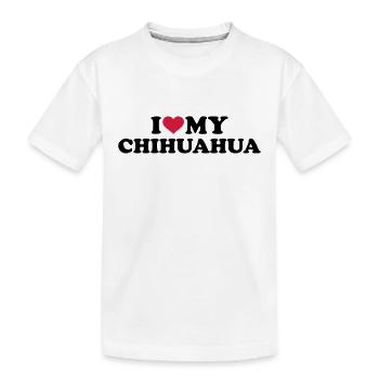 Chihuahua - Kinder Premium Bio T-Shirt - Weiß - Vorne
