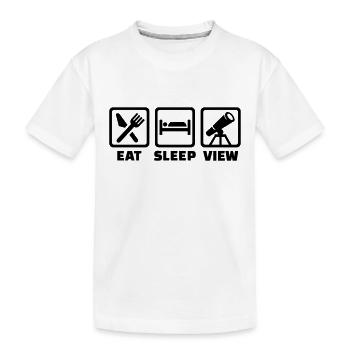 Eat Sleep Telescope - T-shirt bio Premium Enfant - blanc - Devant