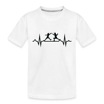 fencing, martial arts, fencing - Kids' Premium Organic T-Shirt - white - Front