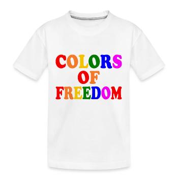 Colors of freedom - Kids' Premium Organic T-Shirt - white - Front