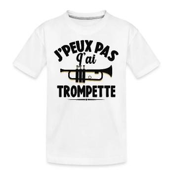 Je Peux Pas J'ai Trompette Instrument À Vent - T-shirt bio Premium Enfant - blanc - Devant