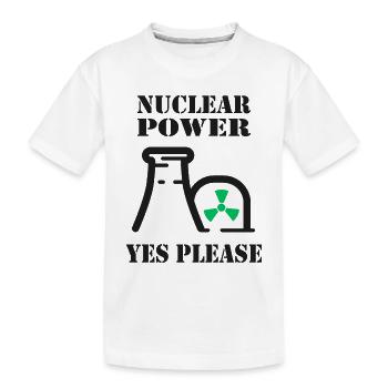 Atomkraft, Ja bitte, Kernenergie - Kinder Premium Bio T-Shirt - Weiß - Vorne