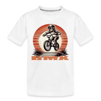 Vélo BMX - T-shirt bio Premium Enfant - blanc - Devant