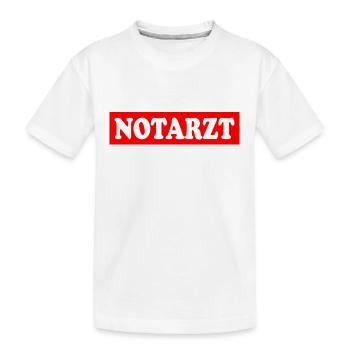 Notarzt - Kinder Premium Bio T-Shirt - Weiß - Vorne