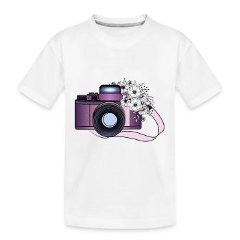 CAMARA CON FLORES - T-shirt bio Premium Enfant - blanc - Devant