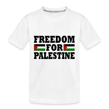 Freedom for palestine - Kids' Premium Organic T-Shirt - white - Front