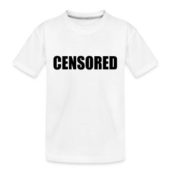 censored - Kids' Premium Organic T-Shirt - white - Front