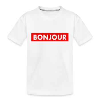 Bonjour - T-shirt bio Premium Enfant - blanc - Devant