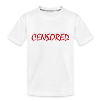 censored - Kinder Premium Bio T-Shirt - Weiß - Vorne