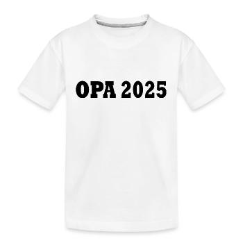 Opa 2025 - Kinder Premium Bio T-Shirt - Weiß - Vorne