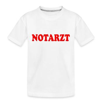 Notarzt - Kinder Premium Bio T-Shirt - Weiß - Vorne