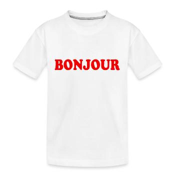 Bonjour - T-shirt bio Premium Enfant - blanc - Devant