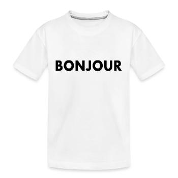 Bonjour - T-shirt bio Premium Enfant - blanc - Devant