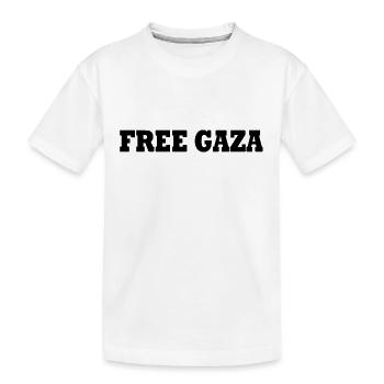 Free gaza - T-shirt bio Premium Enfant - blanc - Devant
