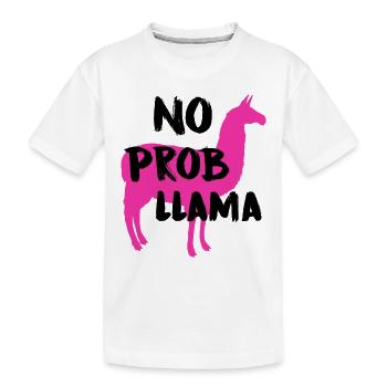 No prob llama - Kinder Premium Bio T-Shirt - Weiß - Vorne