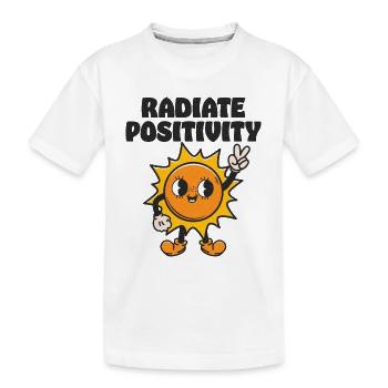 Rayonnez de positivité - T-shirt bio Premium Enfant - blanc - Devant