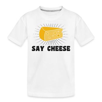 Say cheese - Kinder Premium Bio T-Shirt - Weiß - Vorne