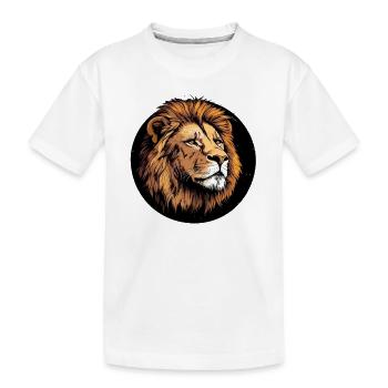 Majestätischer Löwenkopf - Kinder Premium Bio T-Shirt - Weiß - Vorne