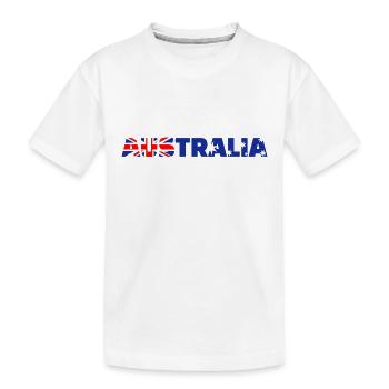 Australia - Kids' Premium Organic T-Shirt - white - Front