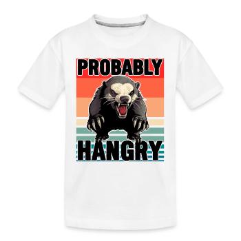 Blaireau à miel probablement hangry - T-shirt bio Premium Enfant - blanc - Devant
