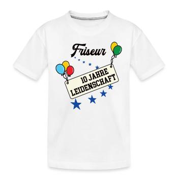Friseur Jubiläum 10 Jahre 10. jähriges Jubi 10th - Kinder Premium Bio T-Shirt - Weiß - Vorne