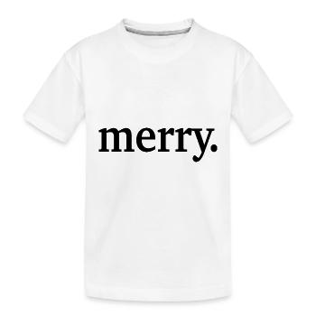 MERRY CHRISTMAS - Kids' Premium Organic T-Shirt - white - Front