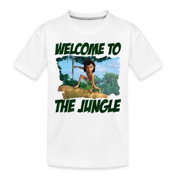 Das Dschungelbuch Mogli Willkommen Im Dschungel - Kinder Premium Bio T-Shirt - Weiß - Vorne