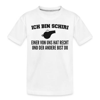 Schiedsrichter Schiri Spruch Fußballschiedsrichter - Kinder Premium Bio T-Shirt - Weiß - Vorne
