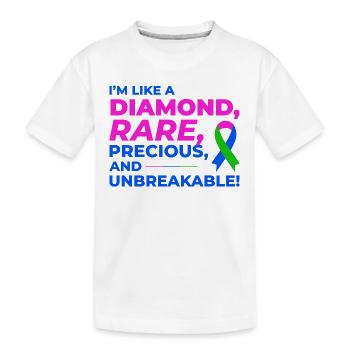 Diamond Like Rare Disease se démarque par la sensibilisation - T-shirt bio Premium Enfant - blanc - Devant