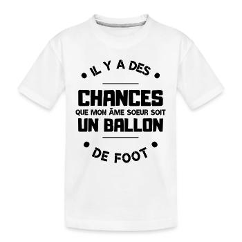Football - mon âme soeur est un ballon de foot - T-shirt bio Premium Enfant - blanc - Devant