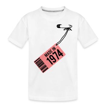 Anniversaire T-shirt 1974 - T-shirt bio Premium Enfant - blanc - Devant