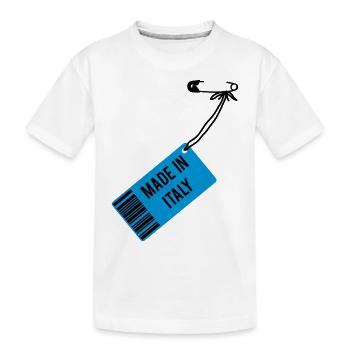 Made in Italy - Kids' Premium Organic T-Shirt - white - Front