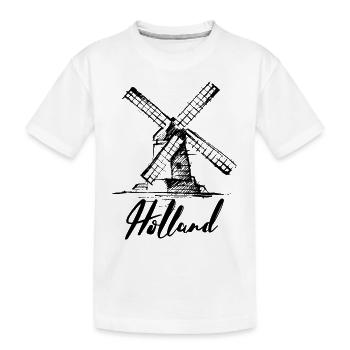 Holland - Kinder Premium Bio T-Shirt - Weiß - Vorne