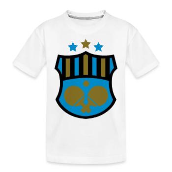 Tischtennis Wappen - Kinder Premium Bio T-Shirt - Weiß - Vorne