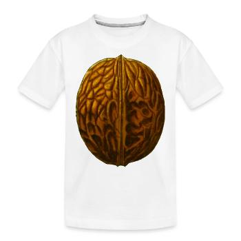 walnuts walnuss veggie gemuese fruits10 - Kinder Premium Bio T-Shirt - Weiß - Vorne