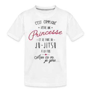 princesse et Ju-Jitsu - T-shirt bio Premium Enfant - blanc - Devant