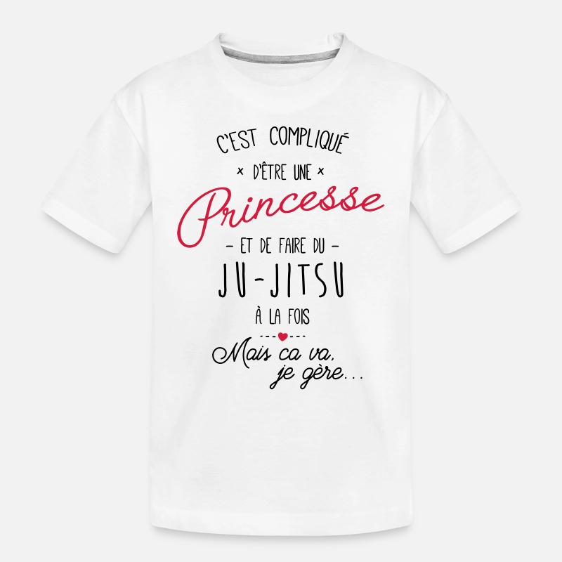 princesse et Ju-Jitsu - T-shirt bio Premium Enfant - blanc