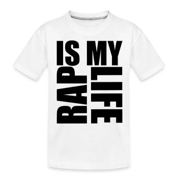 rap is my life - T-shirt bio Premium Enfant - blanc - Devant