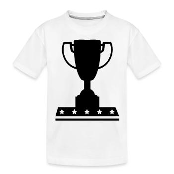 pokal_wu1 - Kinder Premium Bio T-Shirt - Weiß - Vorne