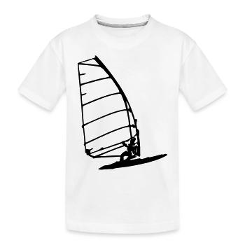 Windsurfing 1 - Kids' Premium Organic T-Shirt - white - Front