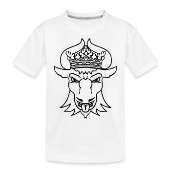 mecklembourg tête de taureau avec couronne - T-shirt bio Premium Enfant - blanc - Devant