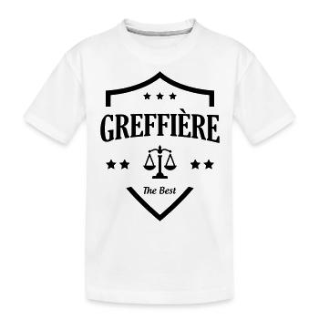 Greffier / Greffière / Loi / Tribunal / Justice - T-shirt bio Premium Enfant - blanc - Devant