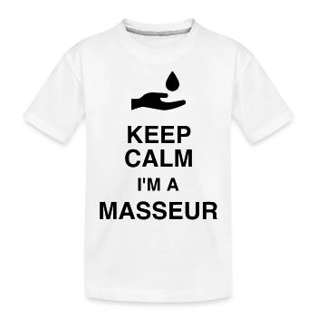 Massage / Masseur / Masseuse / Métier / Job - T-shirt bio Premium Enfant - blanc - Devant