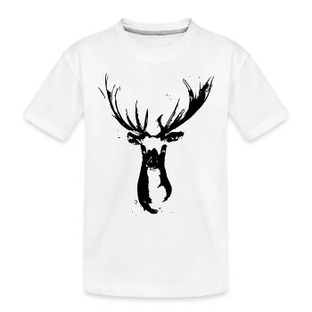 Rehbock Design - Kinder Premium Bio T-Shirt - Weiß - Vorne