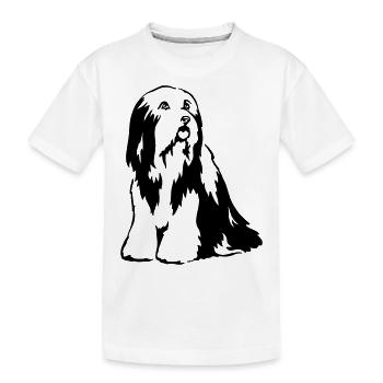 Bearded Collie - T-shirt bio Premium Enfant - blanc - Devant